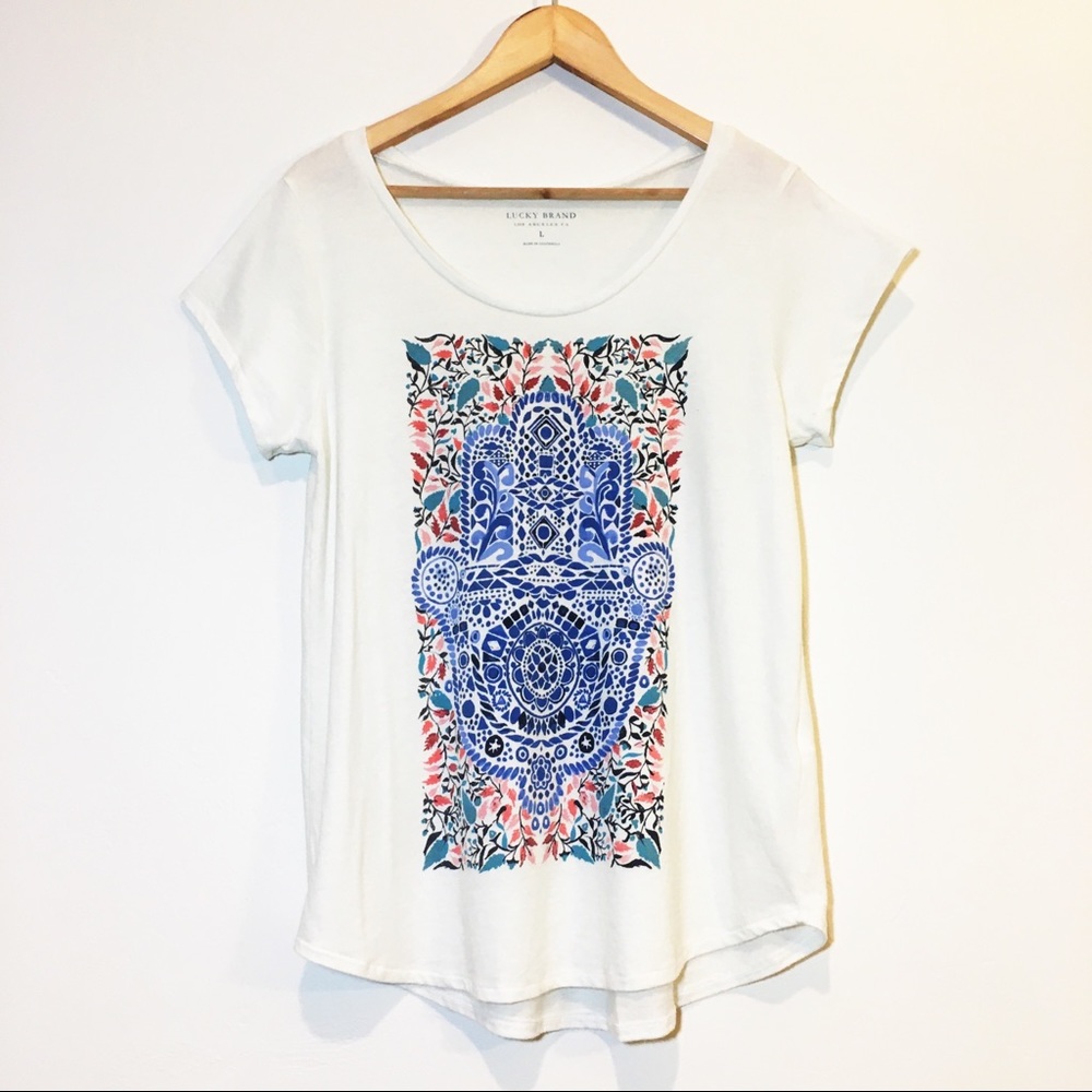 Lucky Brand Los Angeles Mandala Graphic Tee